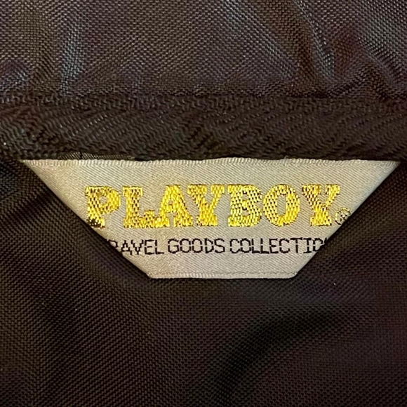 VINTAGE PLAYBOY LEATHER BAG • APPROX. 18.5" X 11.5" X 7" • STYLISH & DURABLE 🖤 - Picture 3 of 7